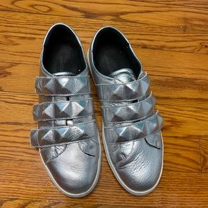 Silver sneakers